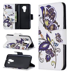 Butterflies and Flowers Leather Wallet Case for Huawei Mate 30 Lite(Nova 5i Pro)