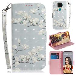 Magnolia Flower 3D Painted Leather Wallet Phone Case for Huawei Mate 30 Lite(Nova 5i Pro)