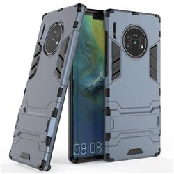 Armor Premium Tactical Grip Kickstand Shockproof Dual Layer Rugged Hard Cover for Huawei Mate 30 Pro - Navy