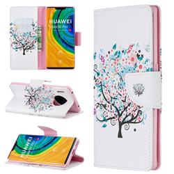 Colorful Tree Leather Wallet Case for Huawei Mate 30 Pro