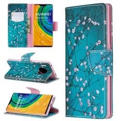 Blue Plum Leather Wallet Case for Huawei Mate 30 Pro