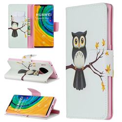 Owl on Tree Leather Wallet Case for Huawei Mate 30 Pro