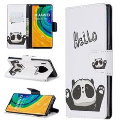 Hello Panda Leather Wallet Case for Huawei Mate 30 Pro