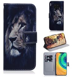 Lion Face PU Leather Wallet Case for Huawei Mate 30 Pro