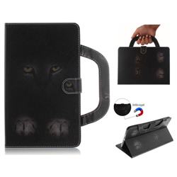 Mysterious Cat Handbag Tablet Leather Wallet Flip Cover for Huawei MediaPad M3 8.4