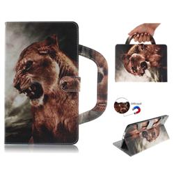 Majestic Lion Handbag Tablet Leather Wallet Flip Cover for Huawei MediaPad M3 8.4