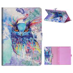 Watercolor Owl 3D Painted Leather Tablet Wallet Case for Huawei MediaPad M3 Lite 10