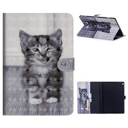 Smiling Cat 3D Painted Leather Tablet Wallet Case for Huawei MediaPad M3 Lite 10