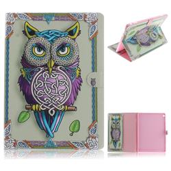 Weave Owl Painting Tablet Leather Wallet Flip Cover for Huawei MediaPad M3 Lite 10