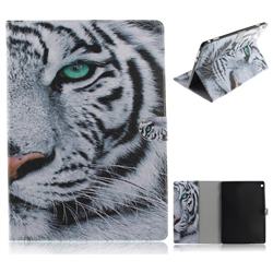 White Tiger Painting Tablet Leather Wallet Flip Cover for Huawei MediaPad M3 Lite 10