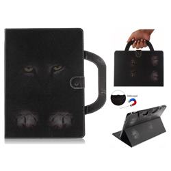 Mysterious Cat Handbag Tablet Leather Wallet Flip Cover for Huawei MediaPad M3 Lite 10