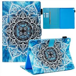 Underwater Mandala Flower Matte Leather Wallet Tablet Case for Huawei MediaPad M3 Lite 10