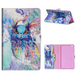 Watercolor Owl 3D Painted Leather Tablet Wallet Case for Huawei MediaPad M3 Lite 8