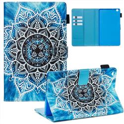 Underwater Mandala Flower Matte Leather Wallet Tablet Case for Huawei MediaPad M3 Lite 8