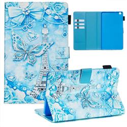 Tower Butterfly Matte Leather Wallet Tablet Case for Huawei MediaPad M3 Lite 8