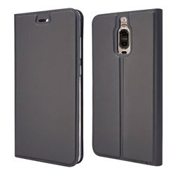 Ultra Slim Card Magnetic Automatic Suction Leather Wallet Case for Huawei Mate 9 Pro 5.5 inch - Star Grey