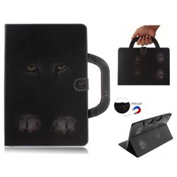 Mysterious Cat Handbag Tablet Leather Wallet Flip Cover for Huawei MediaPad M5 10 / M5 10 inch (Pro)