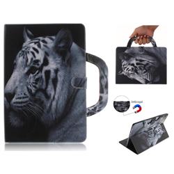White Tiger Handbag Tablet Leather Wallet Flip Cover for Huawei MediaPad M5 10 / M5 10 inch (Pro)