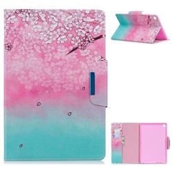 Gradient Flower Folio Flip Stand Leather Wallet Case for Huawei MediaPad M5 10 / M5 10 inch (Pro)