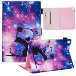 Panda Baby Matte Leather Wallet Tablet Case for Huawei MediaPad M5 10 / M5 10 inch (Pro)