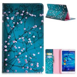 Blue Plum flower Folio Stand Leather Wallet Case for Huawei MediaPad M5 8 inch