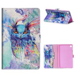Watercolor Owl 3D Painted Leather Tablet Wallet Case for Huawei MediaPad M5 8 inch