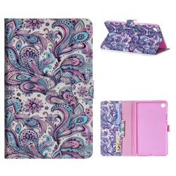 Swirl Flower 3D Painted Leather Tablet Wallet Case for Huawei MediaPad M5 8 inch