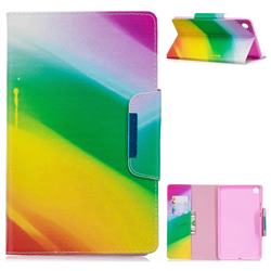 Rainbow Folio Flip Stand Leather Wallet Case for Huawei MediaPad M5 8 inch