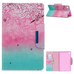 Gradient Flower Folio Flip Stand Leather Wallet Case for Huawei MediaPad M5 8 inch