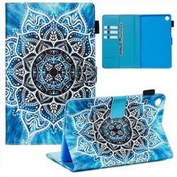 Underwater Mandala Flower Matte Leather Wallet Tablet Case for Huawei MediaPad M5 8 inch