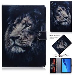 Lion Face Painting Tablet Leather Wallet Flip Cover for Huawei MediaPad M5 Lite(10.1 inch)