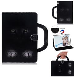 Mysterious Cat Handbag Tablet Leather Wallet Flip Cover for Huawei MediaPad M6 10.8 inch
