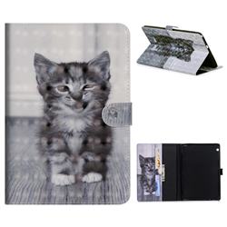 Smiling Cat 3D Painted Leather Tablet Wallet Case for Huawei MediaPad T3 10