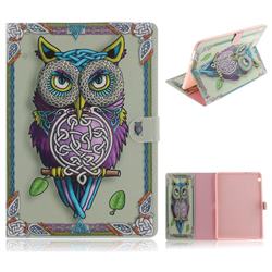 Weave Owl Painting Tablet Leather Wallet Flip Cover for Huawei MediaPad T3 10