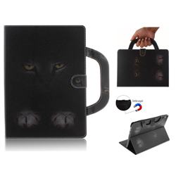 Mysterious Cat Handbag Tablet Leather Wallet Flip Cover for Huawei MediaPad T3 10