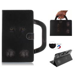 Mysterious Cat Handbag Tablet Leather Wallet Flip Cover for Huawei MediaPad T3 8.0