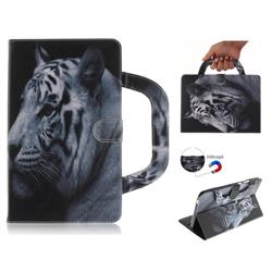 White Tiger Handbag Tablet Leather Wallet Flip Cover for Huawei MediaPad T3 8.0