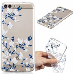 Magnolia Flower Clear Varnish Soft Phone Back Cover for Huawei P Smart(Enjoy 7S)