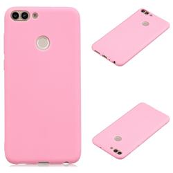 Candy Soft Silicone Protective Phone Case for Huawei P Smart(Enjoy 7S) - Dark Pink