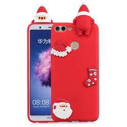Red Santa Claus Christmas Xmax Soft 3D Silicone Case for Huawei P Smart(Enjoy 7S)