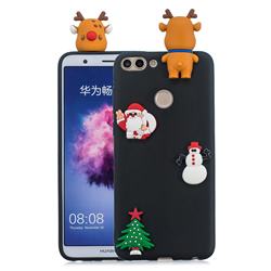 Black Elk Christmas Xmax Soft 3D Silicone Case for Huawei P Smart(Enjoy 7S)