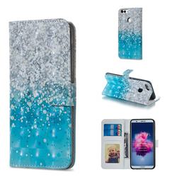 Sea Sand 3D Painted Leather Phone Wallet Case for Huawei P Smart(Enjoy 7S)