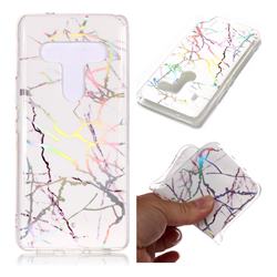 Color White Marble Pattern Bright Color Laser Soft TPU Case for HTC U12+