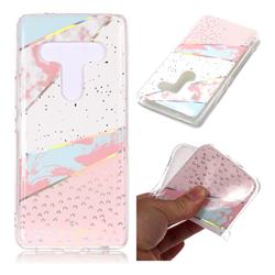 Matching Color Marble Pattern Bright Color Laser Soft TPU Case for HTC U12+