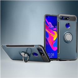 Armor Anti Drop Carbon PC + Silicon Invisible Ring Holder Phone Case for Huawei Honor View 20 / V20 - Navy