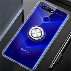 Anti-fall Invisible Press Bounce Ring Holder Phone Cover for Huawei Honor View 20 / V20 - Transparent