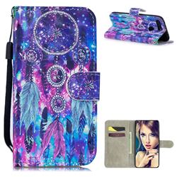 Star Wind Chimes 3D Painted Leather Wallet Phone Case for Huawei Honor View 20 / V20