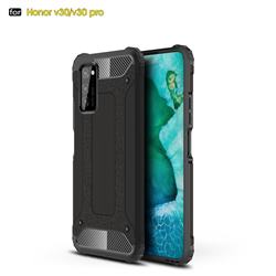 King Kong Armor Premium Shockproof Dual Layer Rugged Hard Cover for Huawei Honor View 30 / V30 - Black Gold