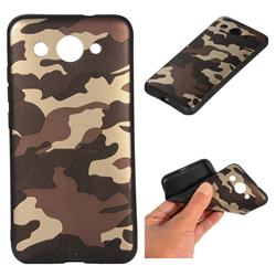 Camouflage Soft TPU Back Cover for Huawei Y3 (2017) - Gold Coffee