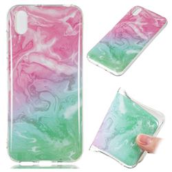 Pink Green Soft TPU Marble Pattern Case for Huawei Y5 (2019)